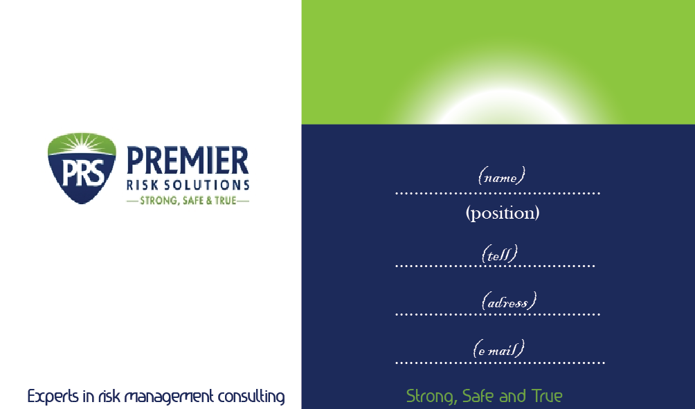 Business Card Design by otuengele for Premier Risk Solutions LLC | Design #3258365