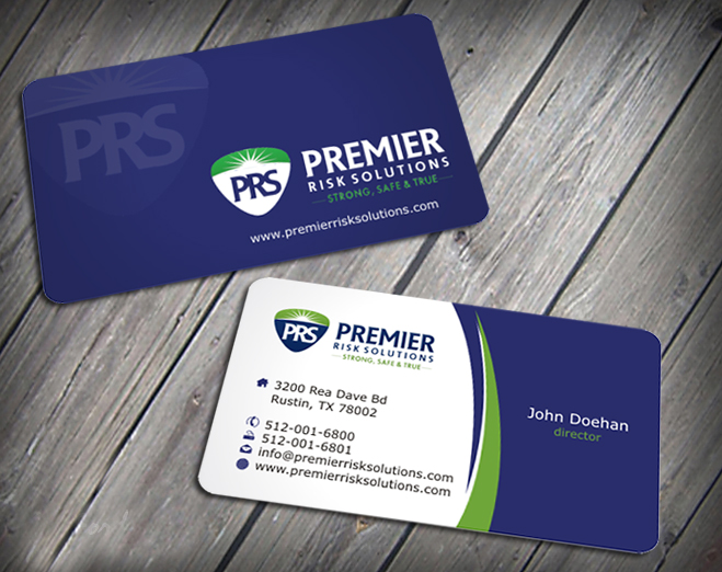 Business Card Design by SKYdesign for Premier Risk Solutions LLC | Design #3261059