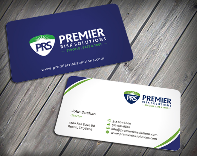 Business Card Design by SKYdesign for Premier Risk Solutions LLC | Design #3261095