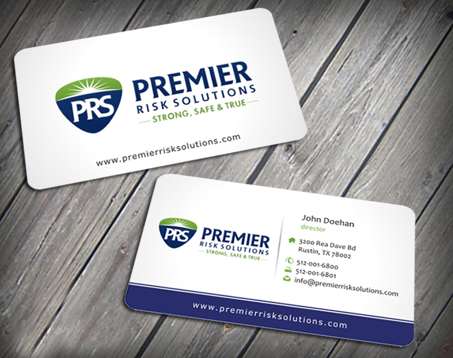 Business Card Design by SKYdesign for Premier Risk Solutions LLC | Design #3261103