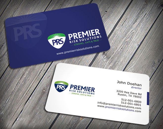 Business Card Design by SKYdesign for Premier Risk Solutions LLC | Design #3261106
