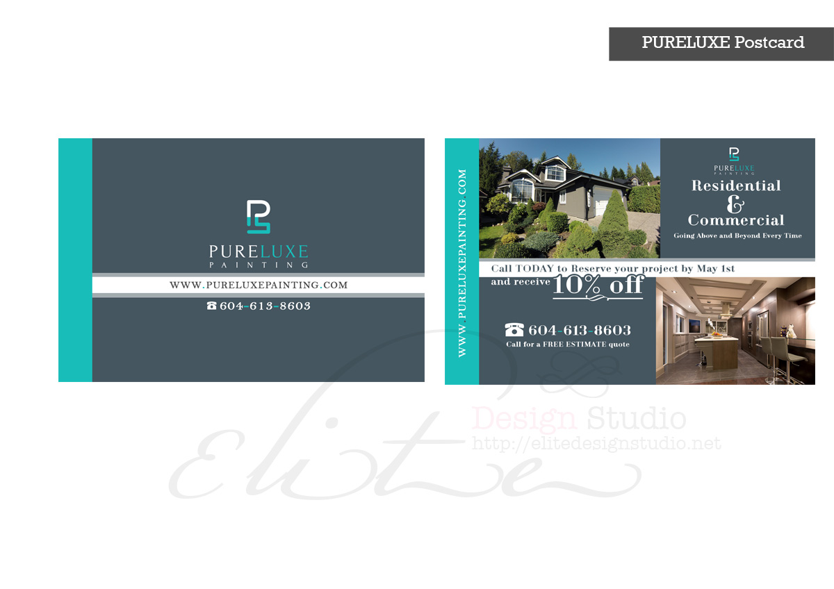 Postcard Design by Caroloh for Pure Luxe Painting | Design #3280931
