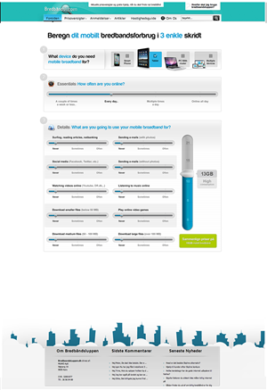 Design for Broadband Data Consumption Calculator