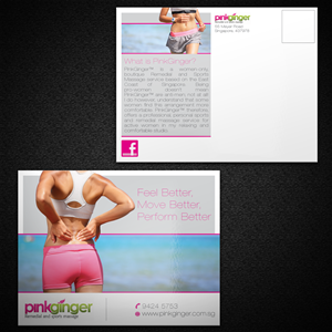 PinkGinger Massage Studio | Postkarten-Design von Mon01
