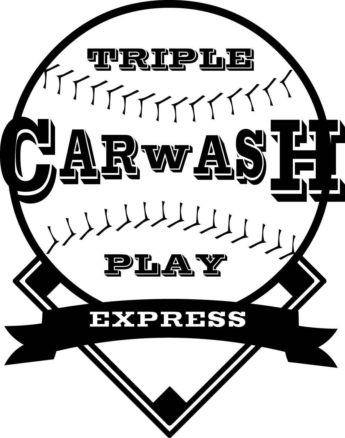 Logo Design by FatFishDesign for Triple Play Express Car Wash | Design #74083