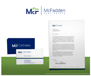 Commercial real estate Brokerage logo, letterhead and business card design | Diseño de Membrete por Daniel Caso Design