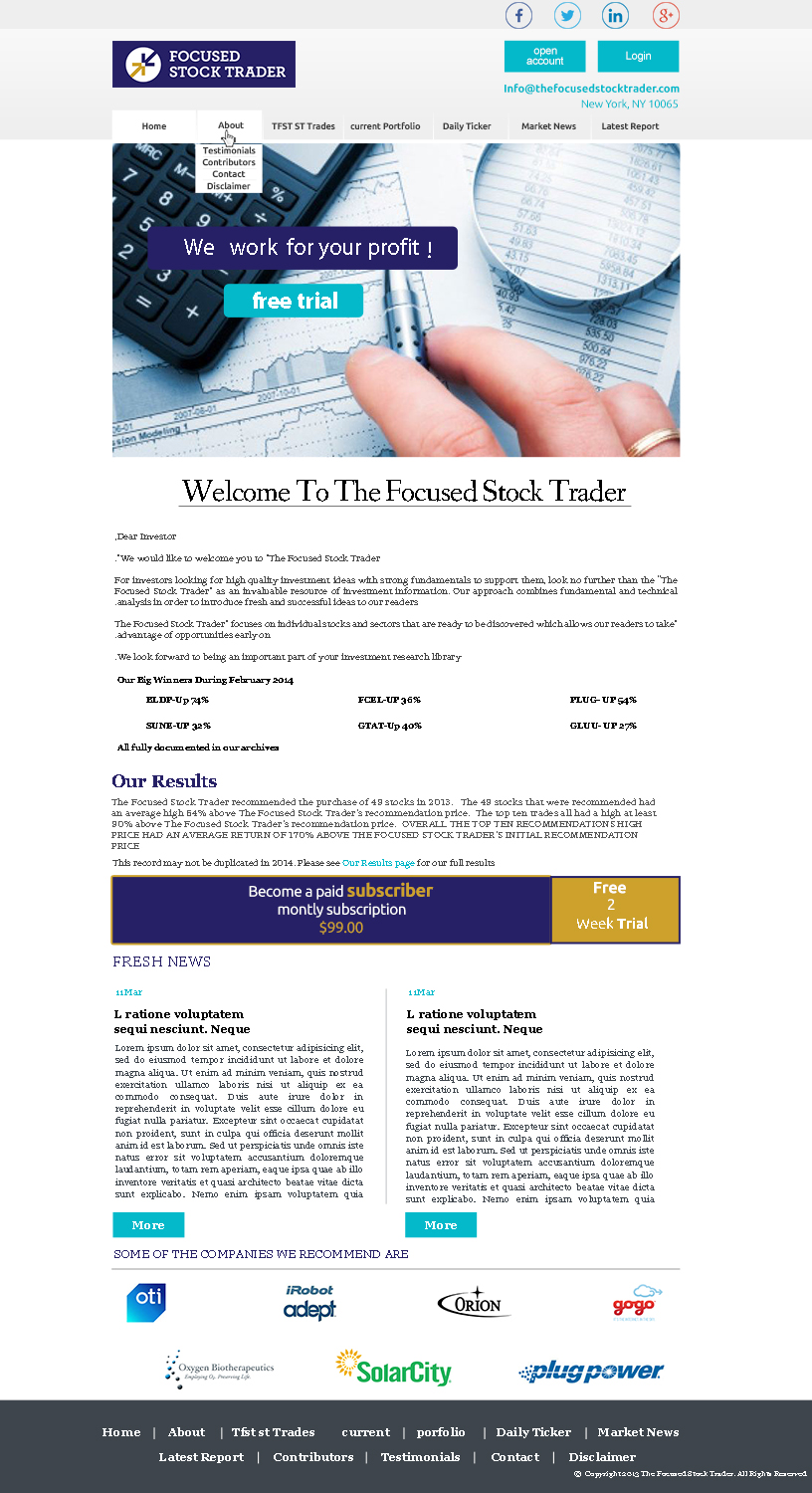 Web Design by B.Wheeler for TFST Publishing, LLC | Design #3324329