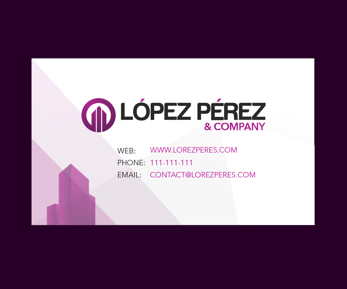 Business Card Design by subinps for Lopez Perez & Company | Design #3255542