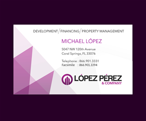 Design de Carte de Visite par subinps pour Lopez Perez & Company | Design : #3266490