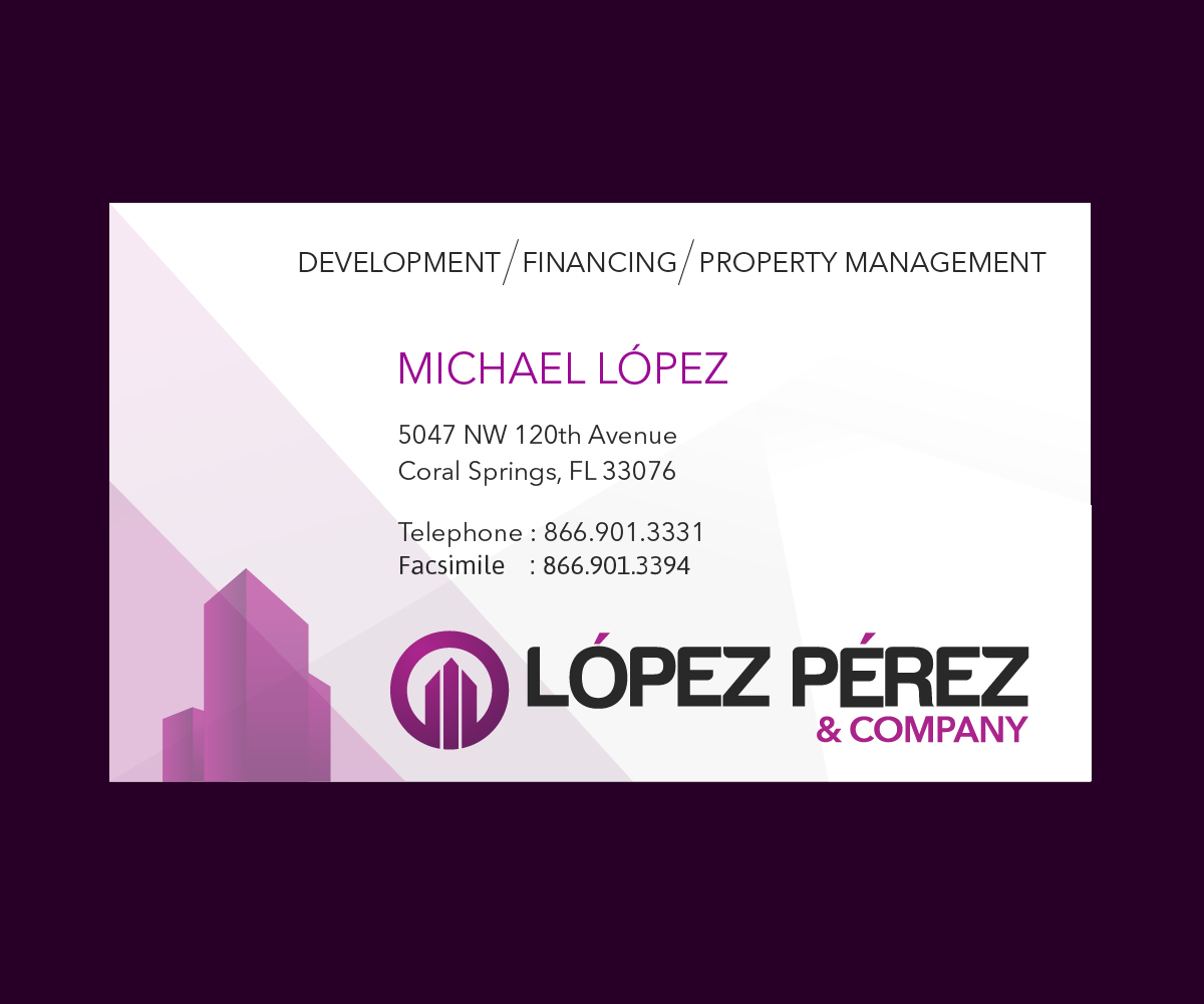 Business Card Design by subinps for Lopez Perez & Company | Design #3266492
