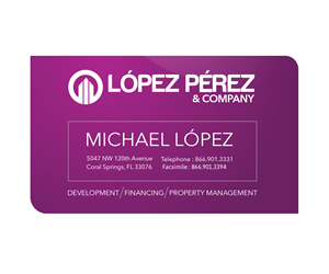 Design de Carte de Visite par subinps pour Lopez Perez & Company | Design : #3266495