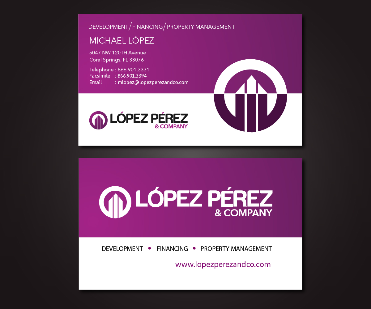 Business Card Design by subinps for Lopez Perez & Company | Design #3289454