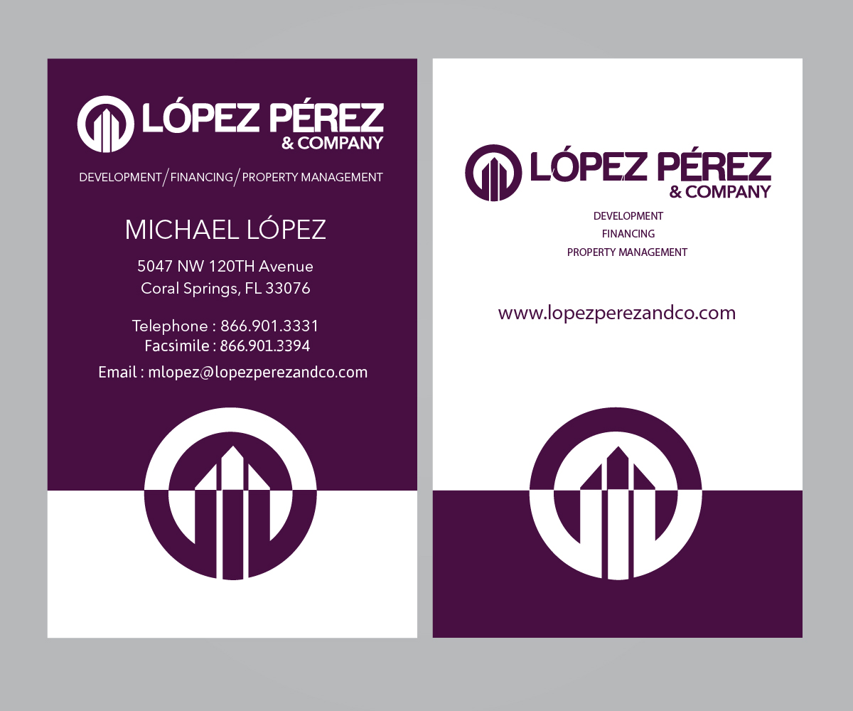 Business Card Design by subinps for Lopez Perez & Company | Design #3289651
