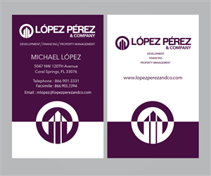 Visitenkarten-Design von subinps für Lopez Perez & Company | Design: #3289651