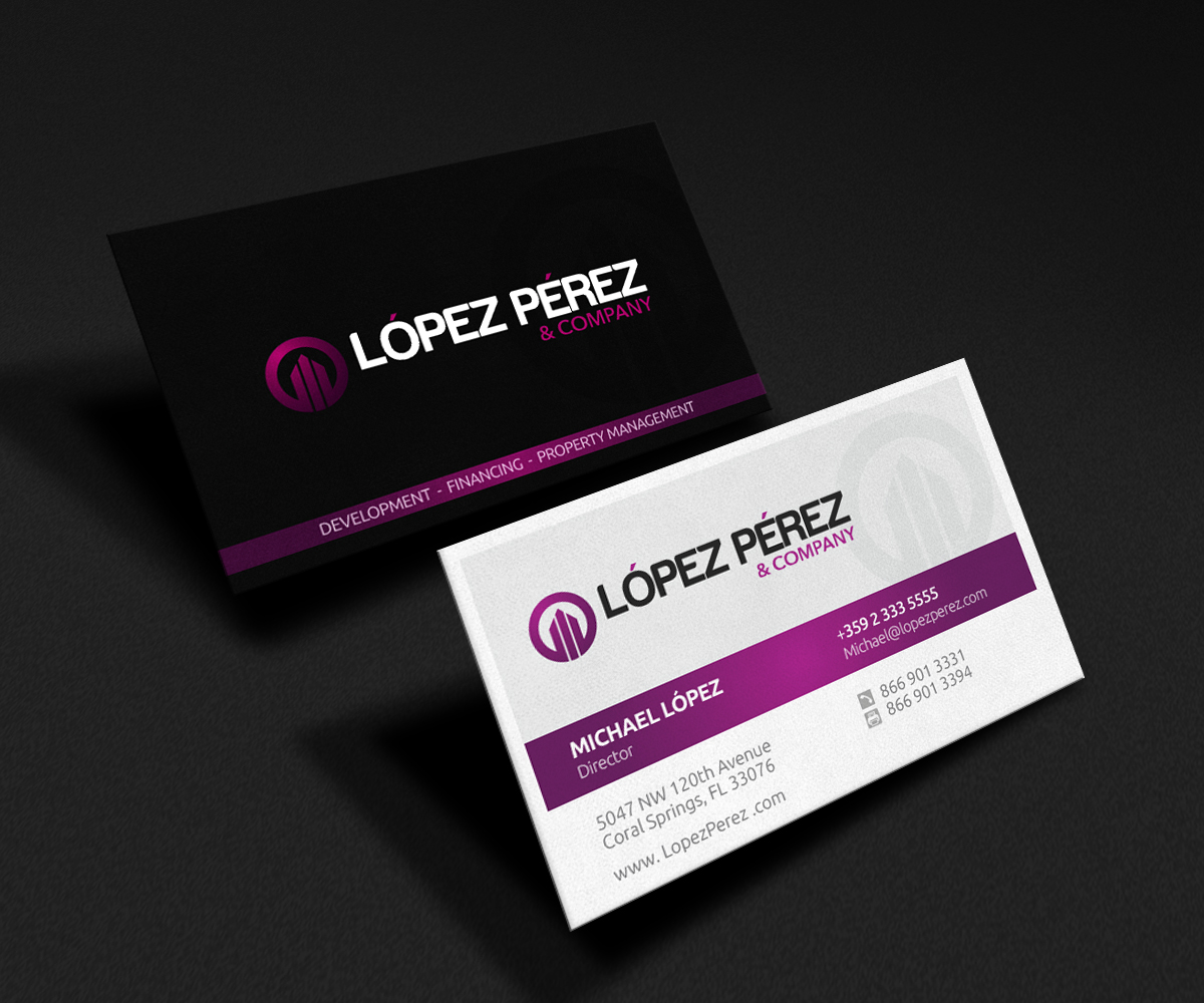 Business Card Design by Rich_LHA for Lopez Perez & Company | Design #3284176