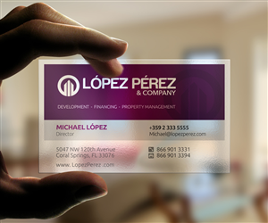 Visitenkarten-Design von Rich_LHA für Lopez Perez & Company | Design: #3292751