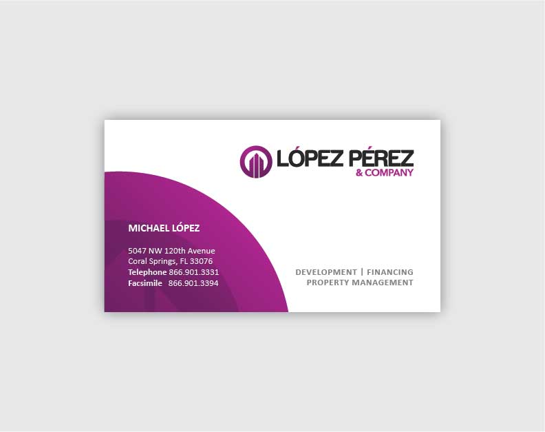 Business Card Design by Darina Stoianova for Lopez Perez & Company | Design #3308128