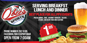 banner add for obees sports bar and grill | Diseño De Banner Publicitario por JCR