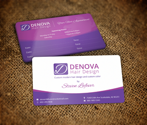 Diseño de Tarjeta de Presentación por Nelsur para denova hair design | Diseño: #3259264
