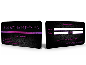 Diseño de Tarjeta de Presentación por Hardcore Design para denova hair design | Diseño: #3289672