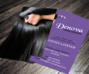 Diseño de Tarjeta de Presentación por Sarah Haroon para denova hair design | Diseño: #3260441