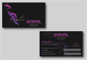 Diseño de Tarjeta de Presentación por green82 para denova hair design | Diseño: #3276599