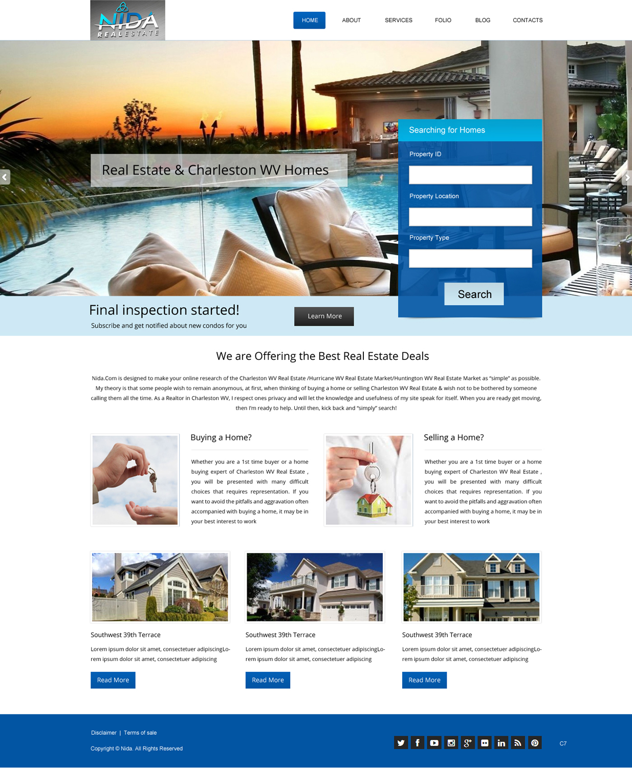 Web Design by pb for Nida Real Estate | Design #3264006
