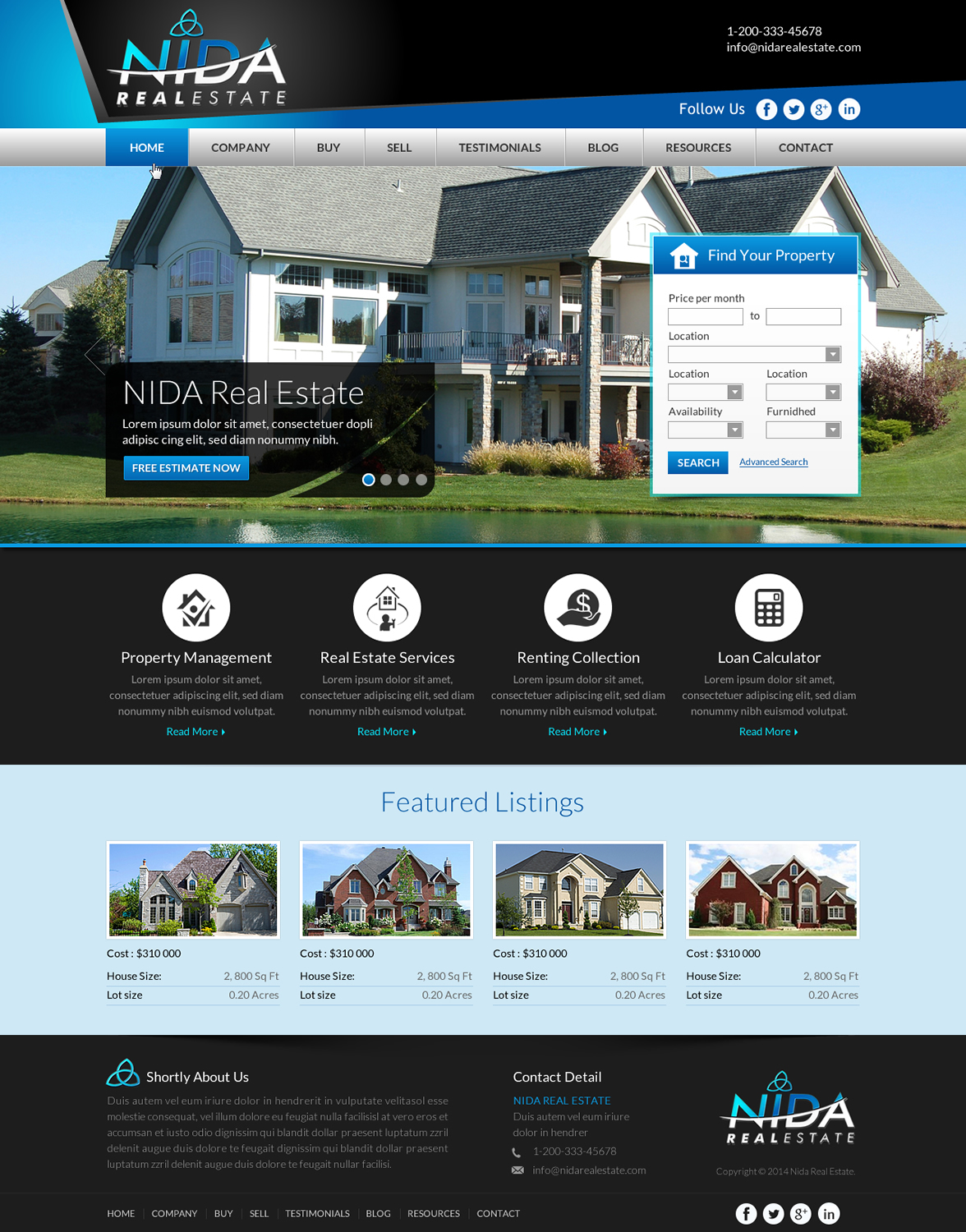 Web Design by Sbss for Nida Real Estate | Design #3262180