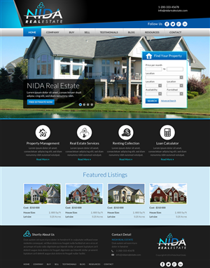Web Design by Sbss for Nida Real Estate | Design: #3262180