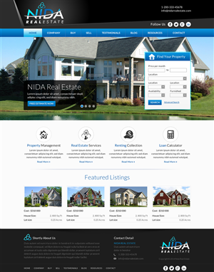 Web Design by Sbss for Nida Real Estate | Design: #3262189