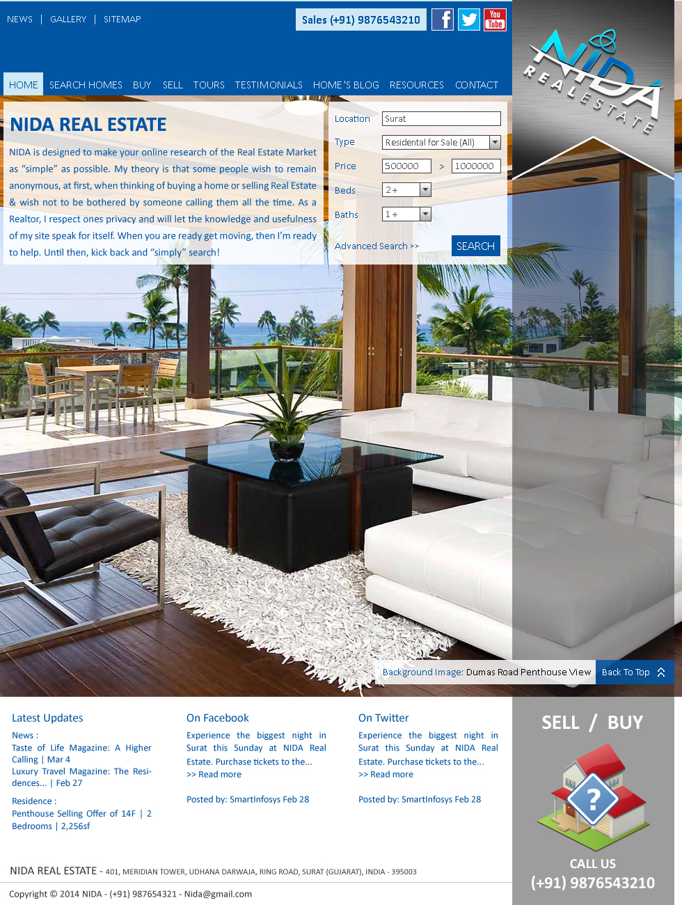 Web Design by Sbss for Nida Real Estate | Design #3269686