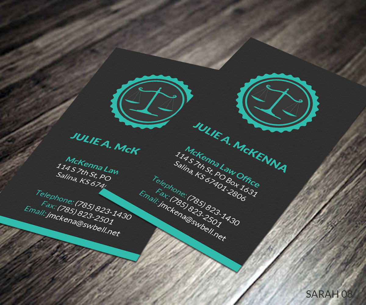 Diseño de Tarjeta de Presentación por Sarah Haroon para McKenna Law Office, P.A. | Diseño #3259949