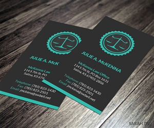 Visitenkarten-Design von Sarah Haroon für McKenna Law Office, P.A. | Design: #3259949
