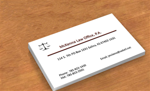 Design de Carte de Visite par Adriana R pour McKenna Law Office, P.A. | Design #3270246