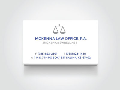 Business Card Design by alexusdesigns for McKenna Law Office, P.A. | Design #3270904