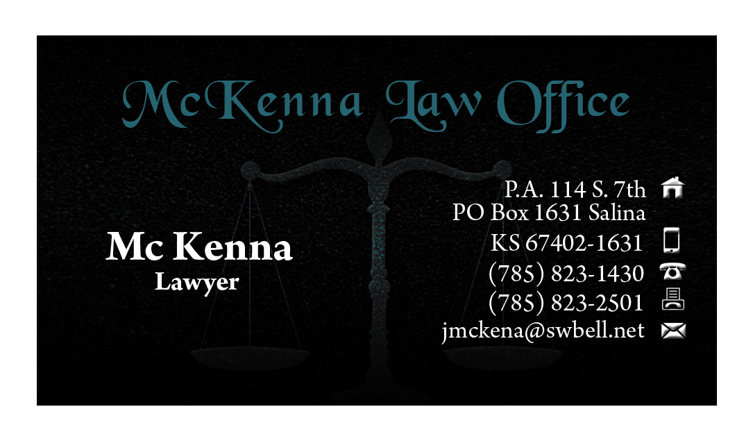 Business Card Design by Kiki Hermawan for McKenna Law Office, P.A. | Design #3259924