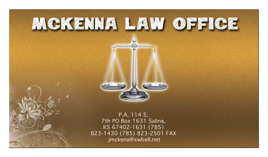 Business Card Design by Nishu4U for McKenna Law Office, P.A. | Design #3273366