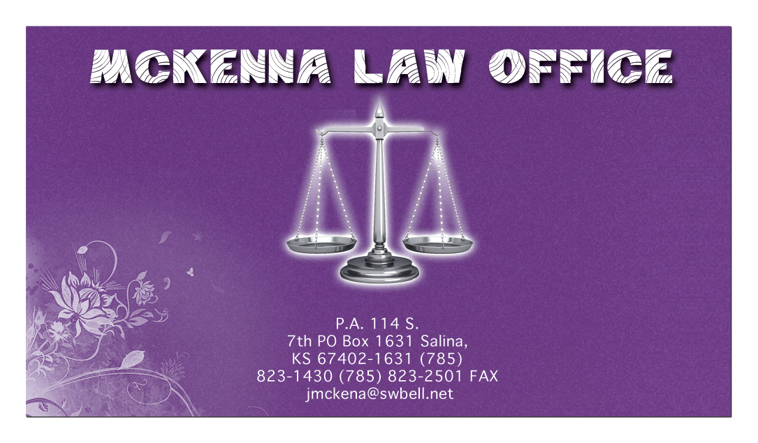 Diseño de Tarjeta de Presentación por Nishu4U para McKenna Law Office, P.A. | Diseño #3273380