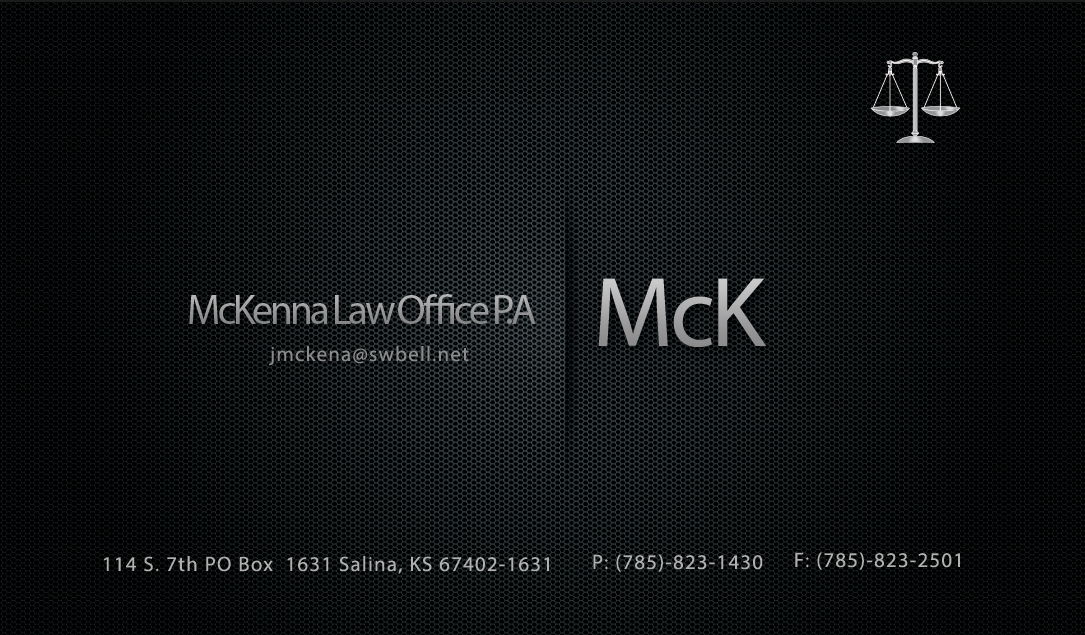 Business Card Design by Selda for McKenna Law Office, P.A. | Design #3268935