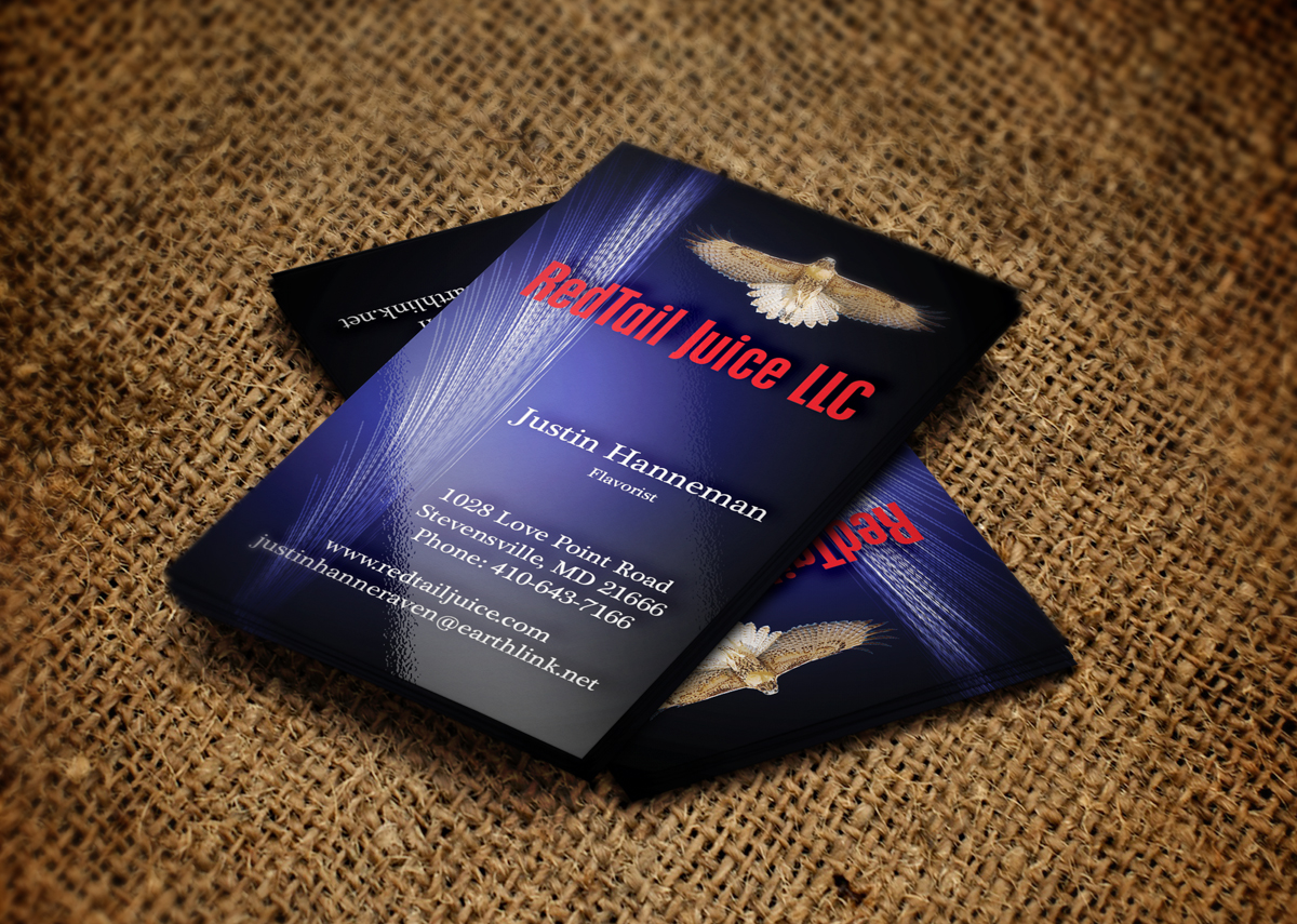 Visitenkarten-Design von Zykloncos für RedTail Juice LLC | Design #3278117