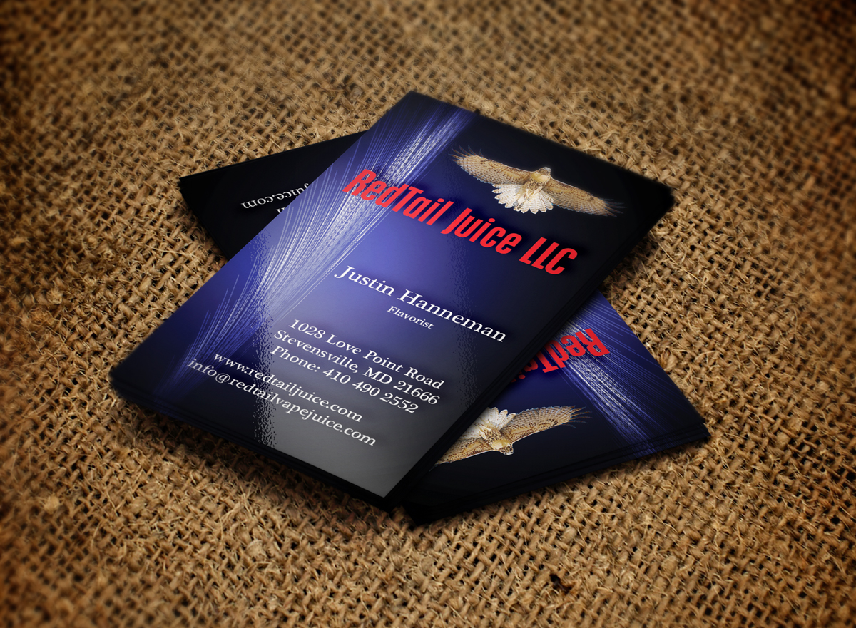 Business Card Design by Zykloncos for RedTail Juice LLC | Design #3290363