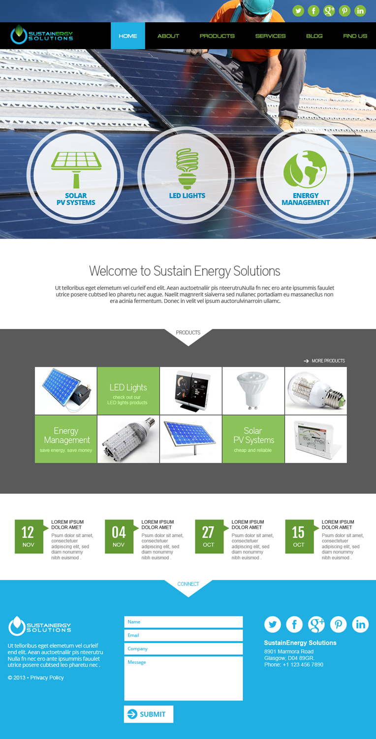 Wordpress Design by jeckx2 for Sustainergy Solutions | Design #3299404