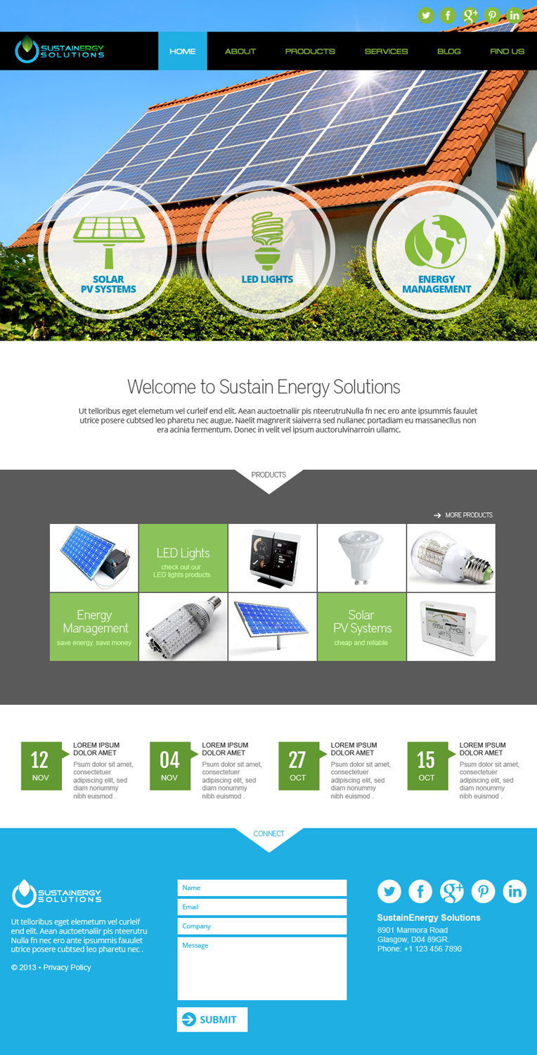 Wordpress Design by jeckx2 for Sustainergy Solutions | Design #3299406