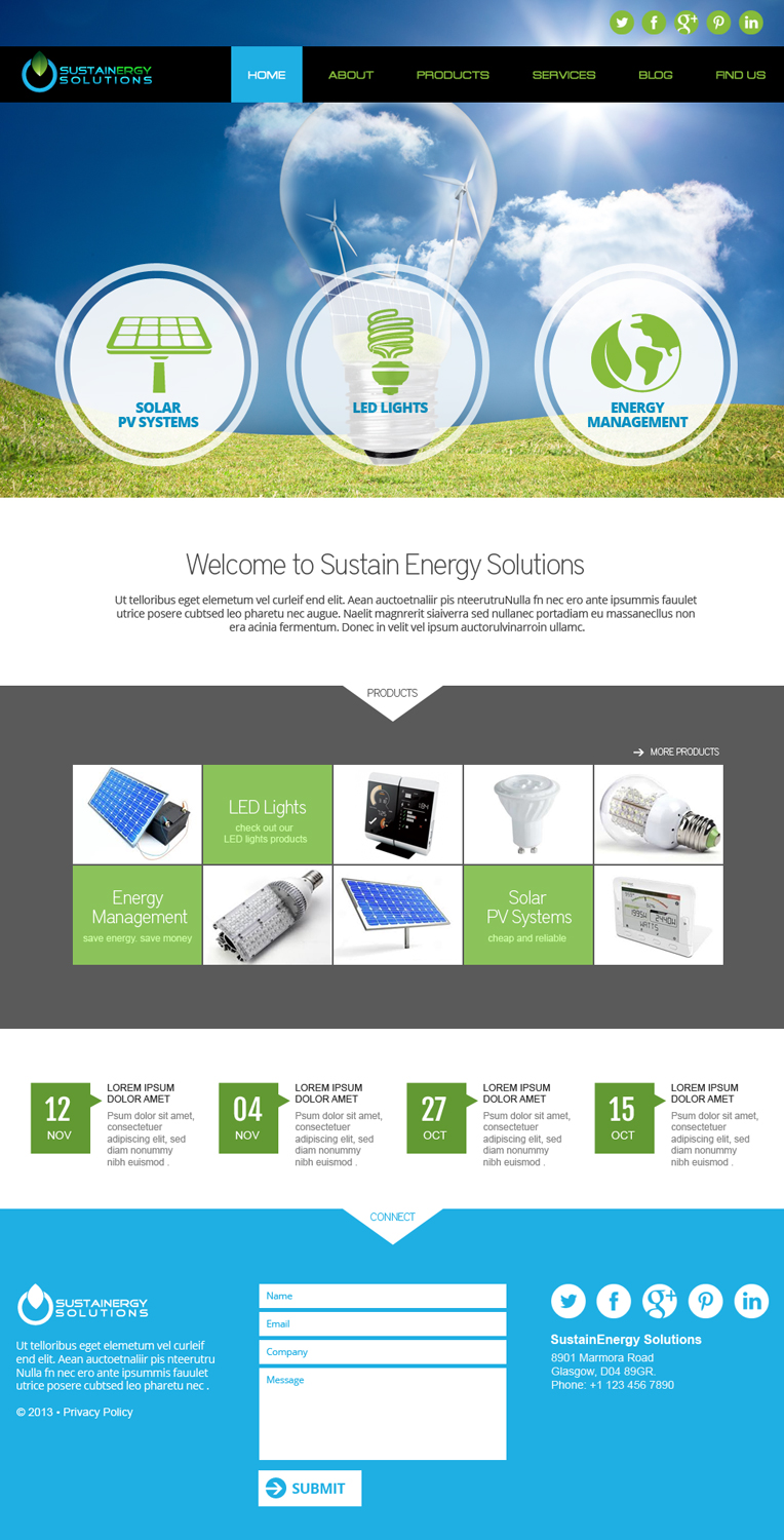 Wordpress Design by jeckx2 for Sustainergy Solutions | Design #3299431
