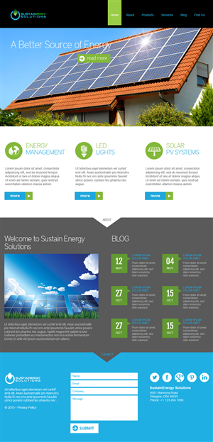 Diseño Wordpress por jeckx2 para Sustainergy Solutions | Diseño: #3299560