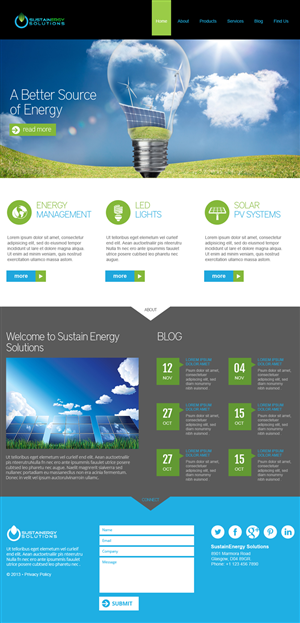 Diseño Wordpress por jeckx2 para Sustainergy Solutions | Diseño: #3299563