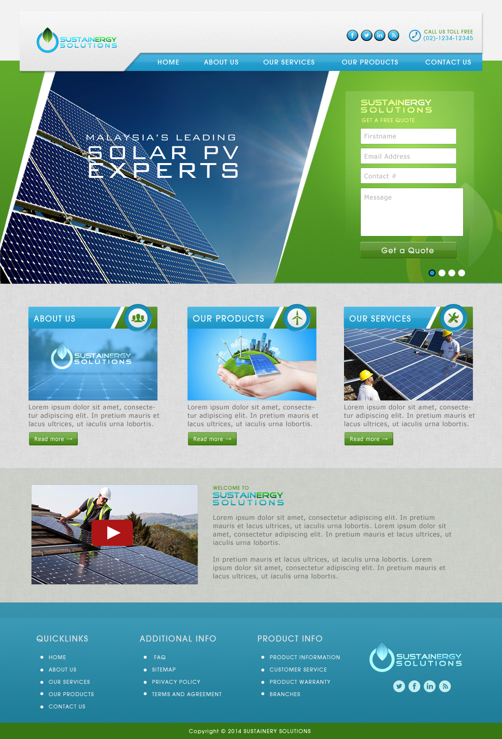 Wordpress Design by JM for Sustainergy Solutions | Design #3260340