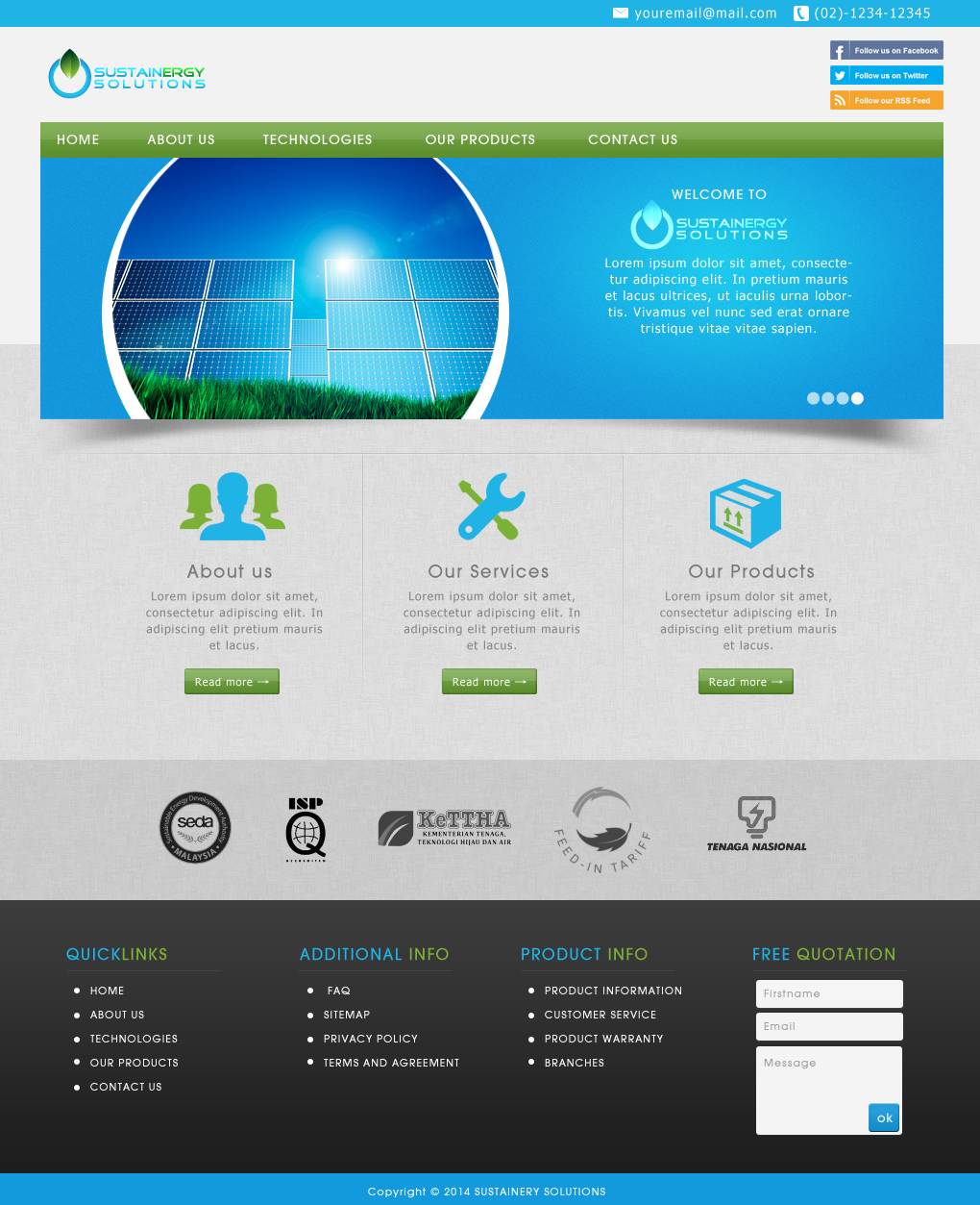 Diseño Wordpress por JM para Sustainergy Solutions | Diseño: #3260536