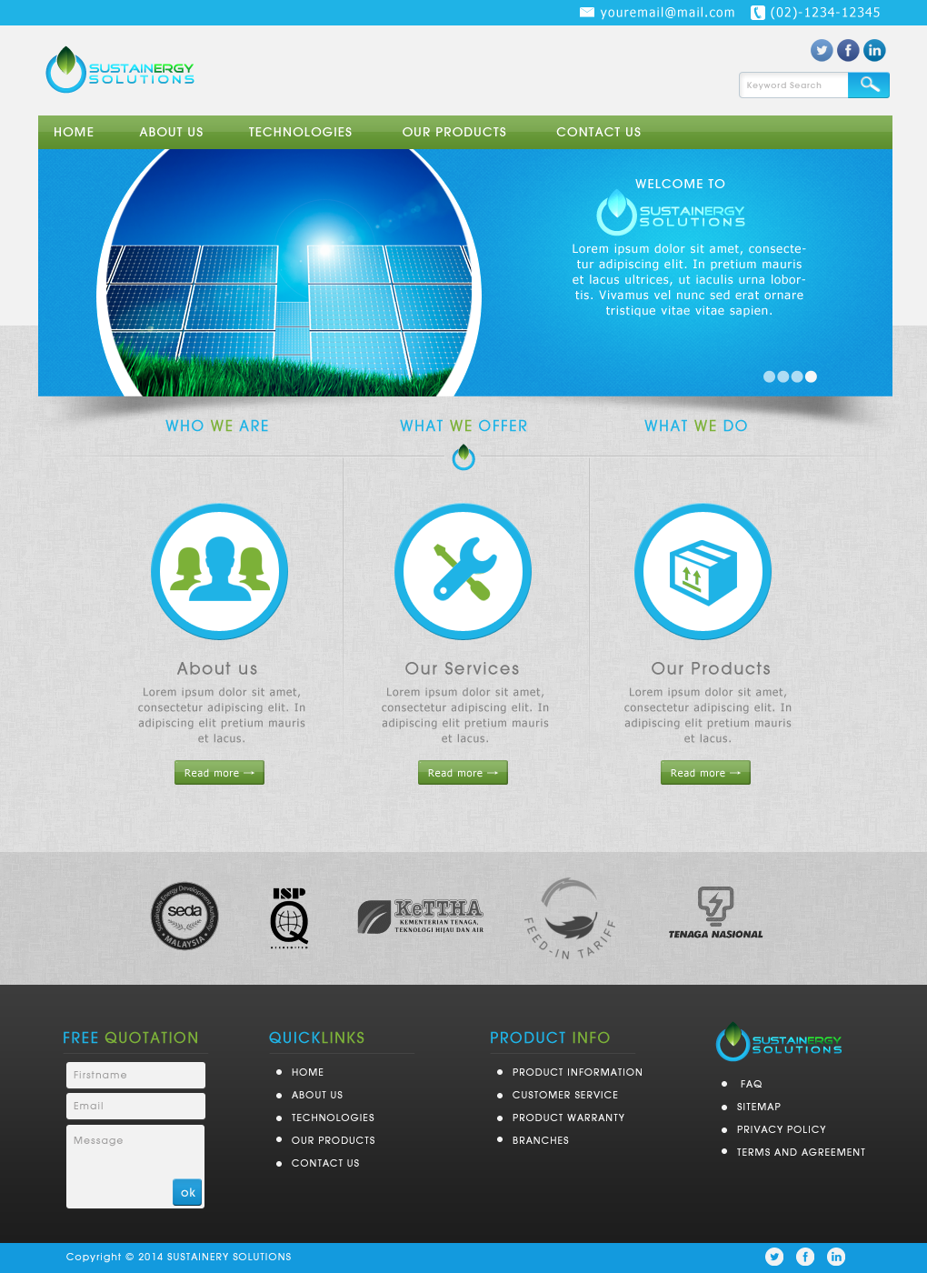 Wordpress Design by JM for Sustainergy Solutions | Design #3264918