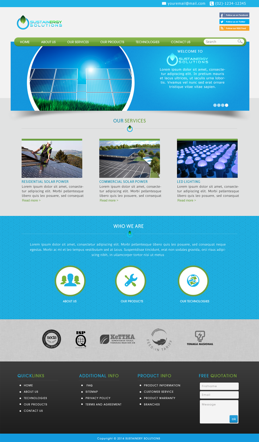 WordPress-Design von JM für Sustainergy Solutions | Design #3298330